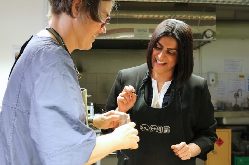 As part of the visit, Shabana had a jewellery-making masterclass.
