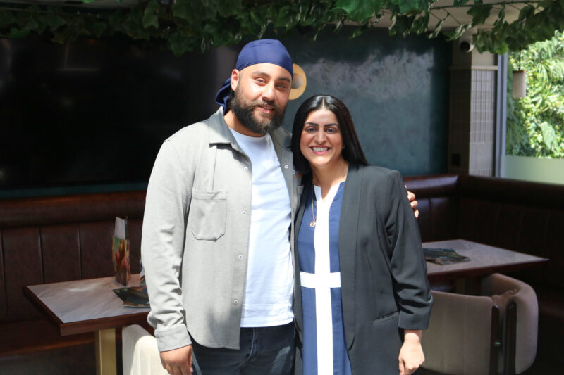 Shabana with Soho Tavern owner Mikey Singh.