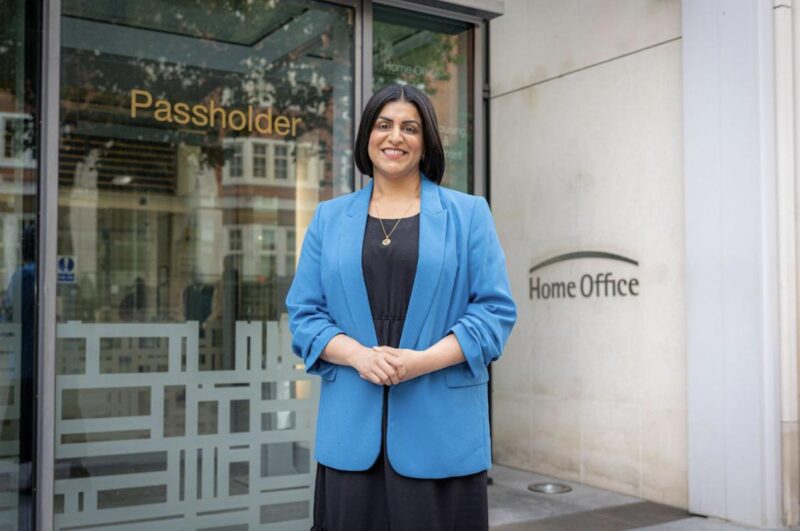 Shabana outside the Home Office.