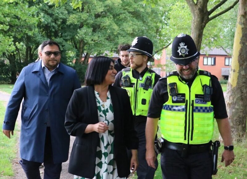 Shabana recently visiting Kingston Hill Park in Bordesley.