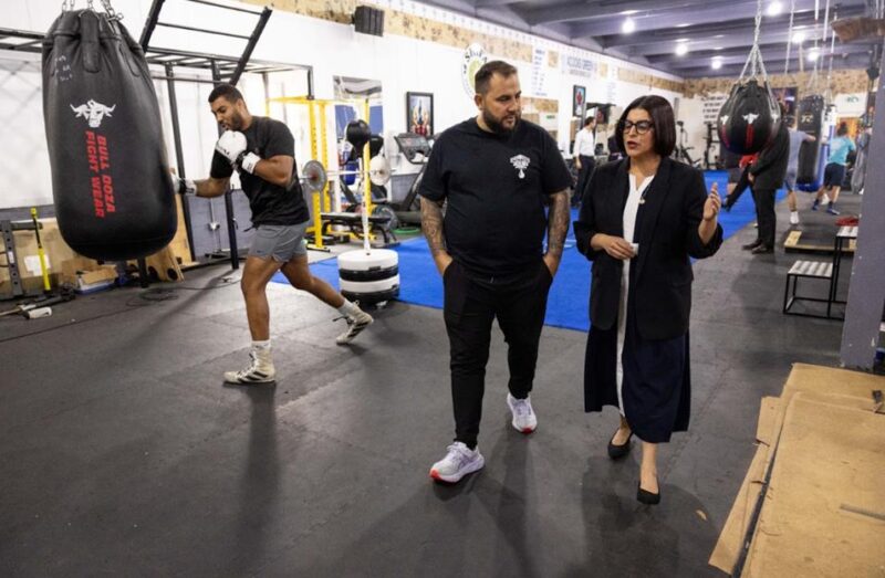 Shabana at Acocks Green Boxing Gym in Birmingham.